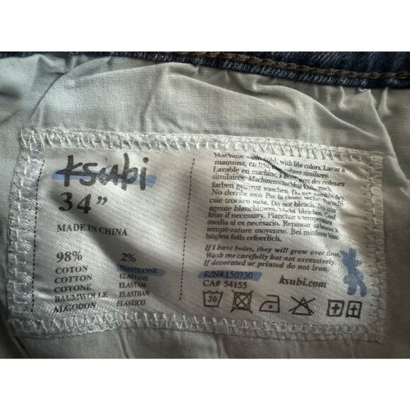 EUC Ksubi Van Winkle Kult Jean Distressed, Logo, Embroidered - Picture 10 of 15